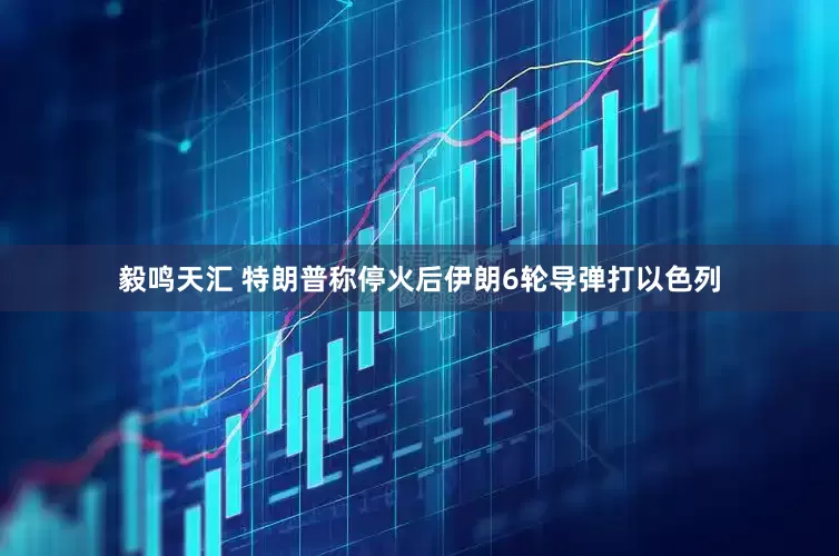 毅鸣天汇 特朗普称停火后伊朗6轮导弹打以色列