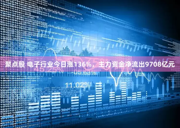 聚点股 电子行业今日涨136%，主力资金净流出9708亿元