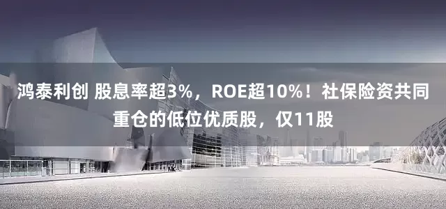 鸿泰利创 股息率超3%，ROE超10%！社保险资共同重仓的低位优质股，仅11股